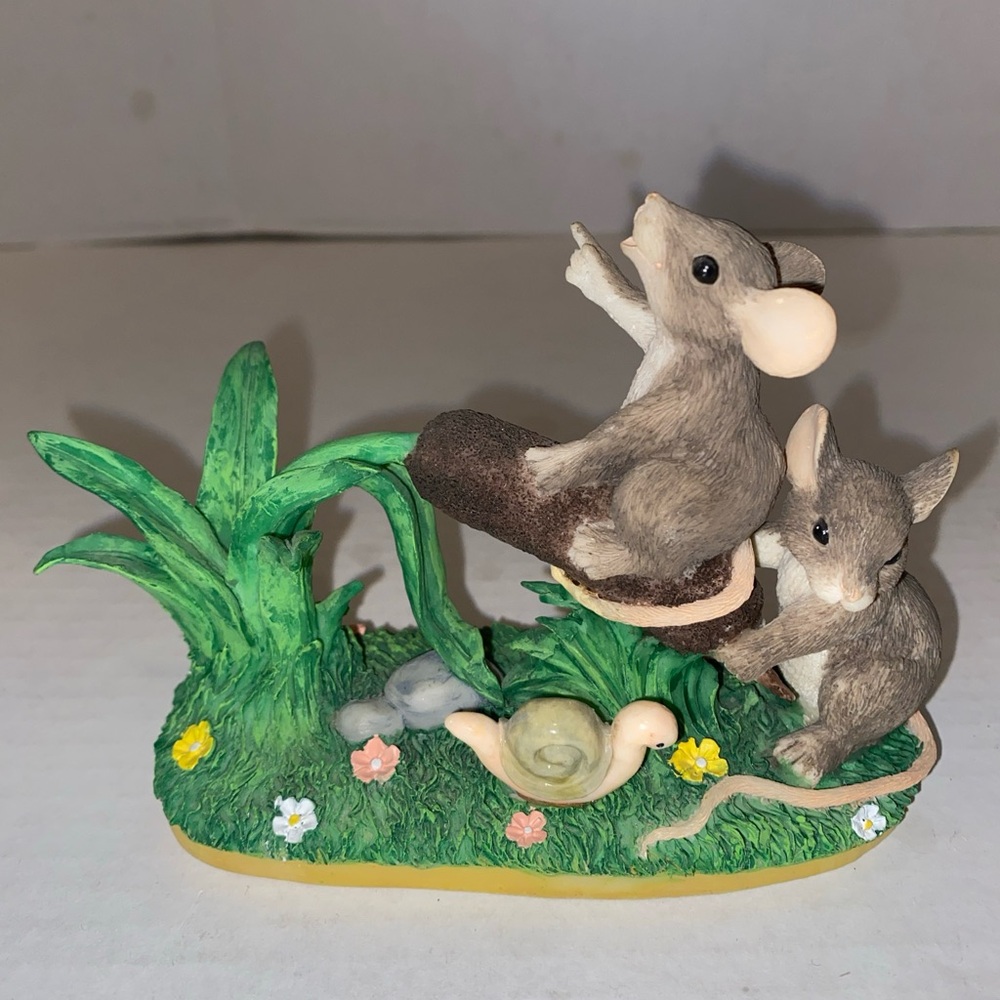 Fitz and Floyd cat tail, catapult figurine, charming tails